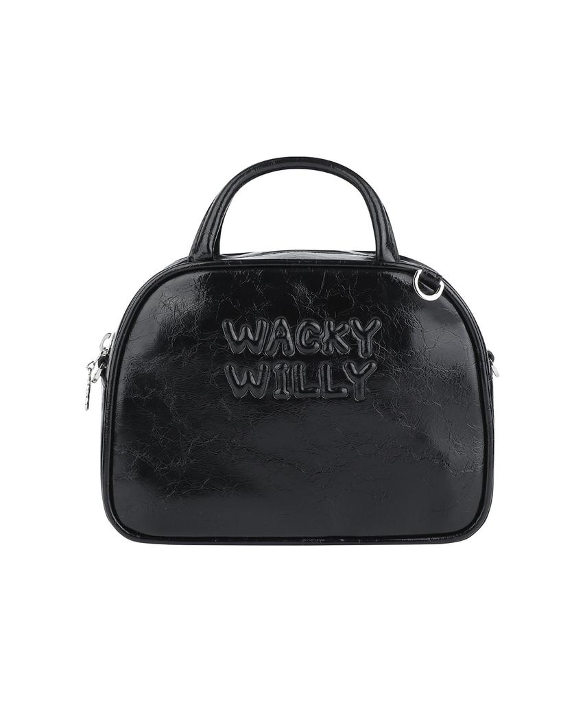 Wacky Willy Lily Volume Handle Tote Bag Black