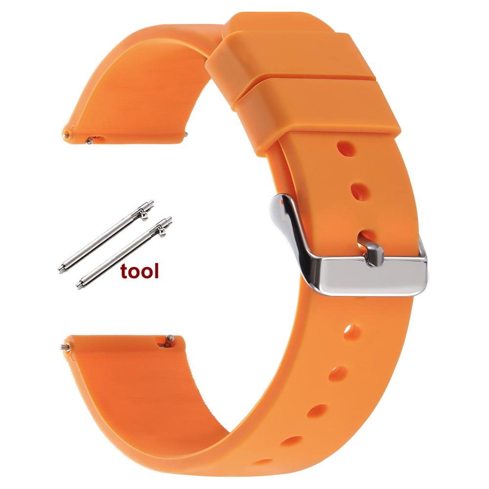 Soft Silicone Watch Strap 16mm 18mm 20mm 22mm 24 for Omega Wristband Quick Release Candy Color Watchbands for Men Women Bracelet