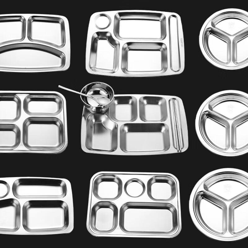 Plateau déjeuner divisé en acier inoxydable 316