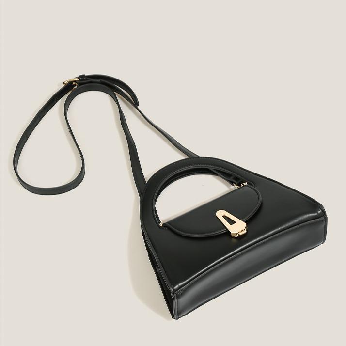 Niche High-End Handbag Black Handbag Femininity Versatile Fashion Shoulder Messenger Bag