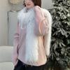 New Faux Fur Women Scarf Long Fluffy Shawl Wrap Solid Color Winter Warm Neck Cover