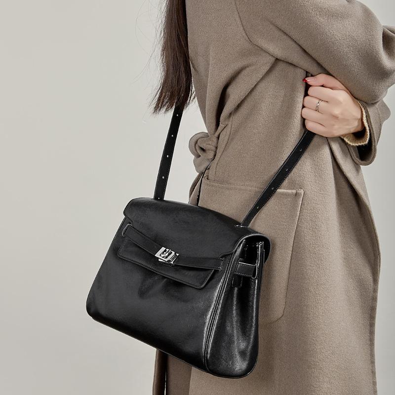 Kleine quadratische Retro-Aktentasche, große Kapazität Crossbody-Einkaufstasche