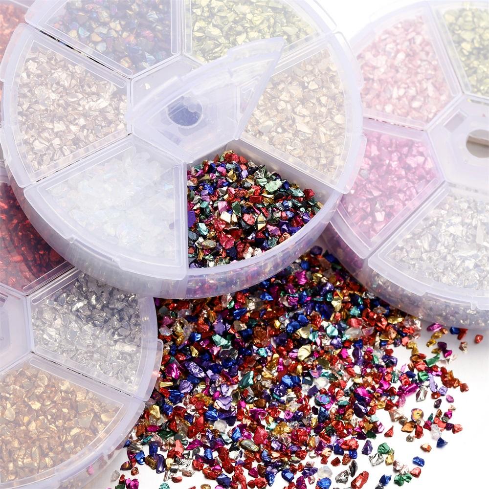 1Box Broken Glass Stones Resin Fillings For Epoxy Resin Mold Crafts Nail Art Decorations Handmade Jewelry Making Mold Fillings