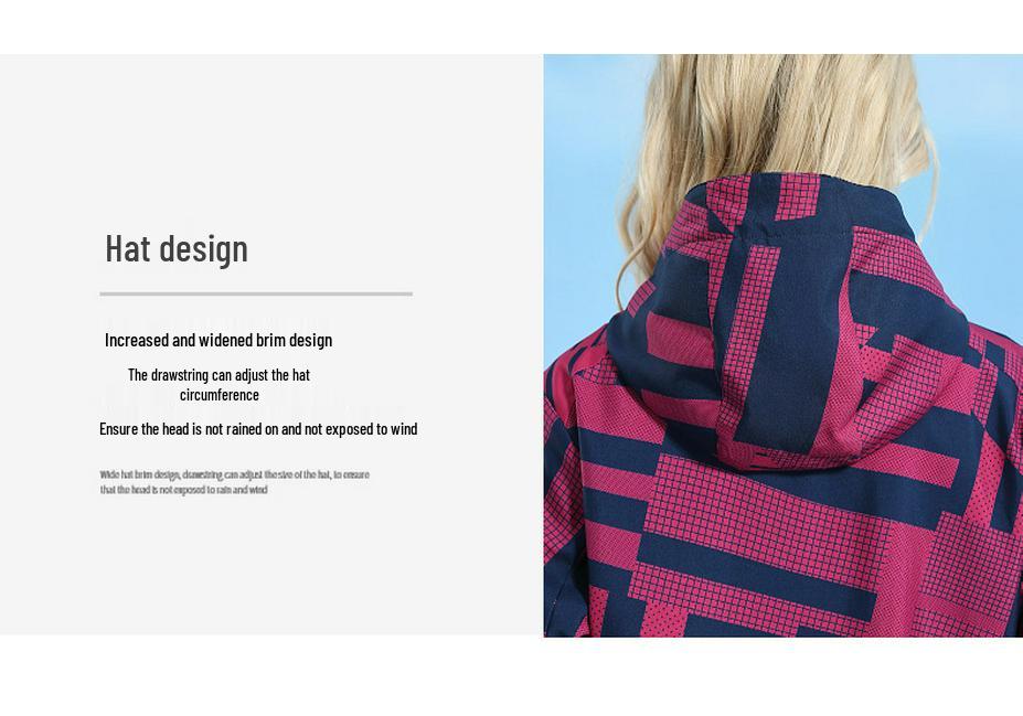 Women's Reversible Spring/Autumn Hooded Windbreaker Jacket for Mountaineering