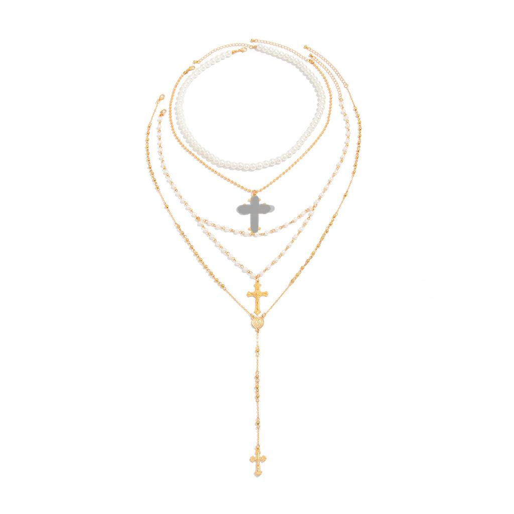 European and American Niche High-end Pearl Exaggerated Style Pendant Necklace Men's Hip-hop Personality Men's Collarbone Chain Jewelry