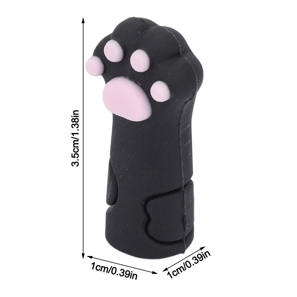 5pcs Cat Paw Shape Cuticle Scissors Cover Protector INS Style Silicone Cuticle Trimmer Protective Sleeve Elastic