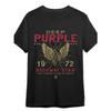 Herren Tiefes Lila Highway 1972 Retro T-Shirt - Ikonische Flügel und '72 Design Retro T-Shirt für Konzerte und Freizeit