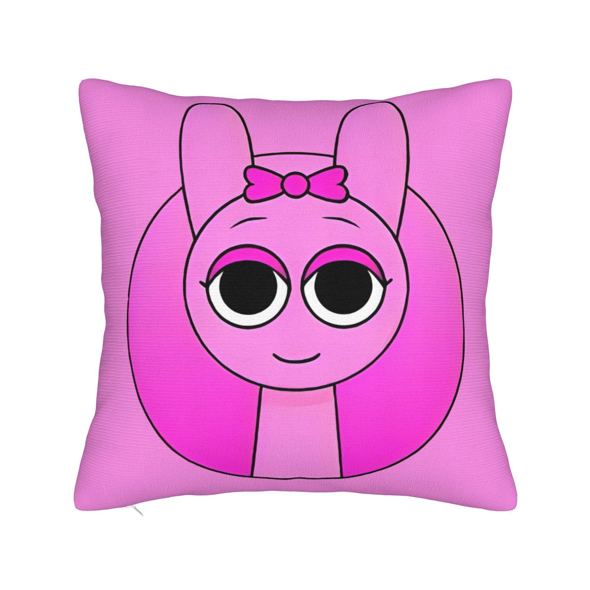 Housse d'oreiller Sprunki Vineria Housse de coussin en polyester Décorations Housse de coussin Cartoon Anime Jeu Carré pour la maison 18' 50x50cm