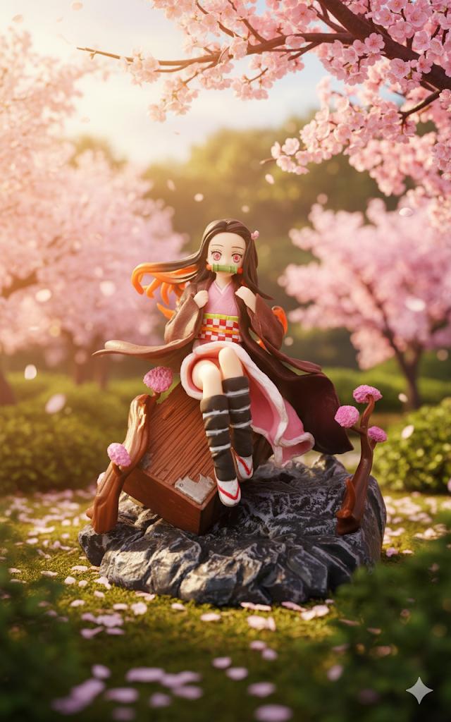 

Незуко Клинок, що знищує демонів Demon Slayer Nezuko аніме фігурка 17 см 17 червоний