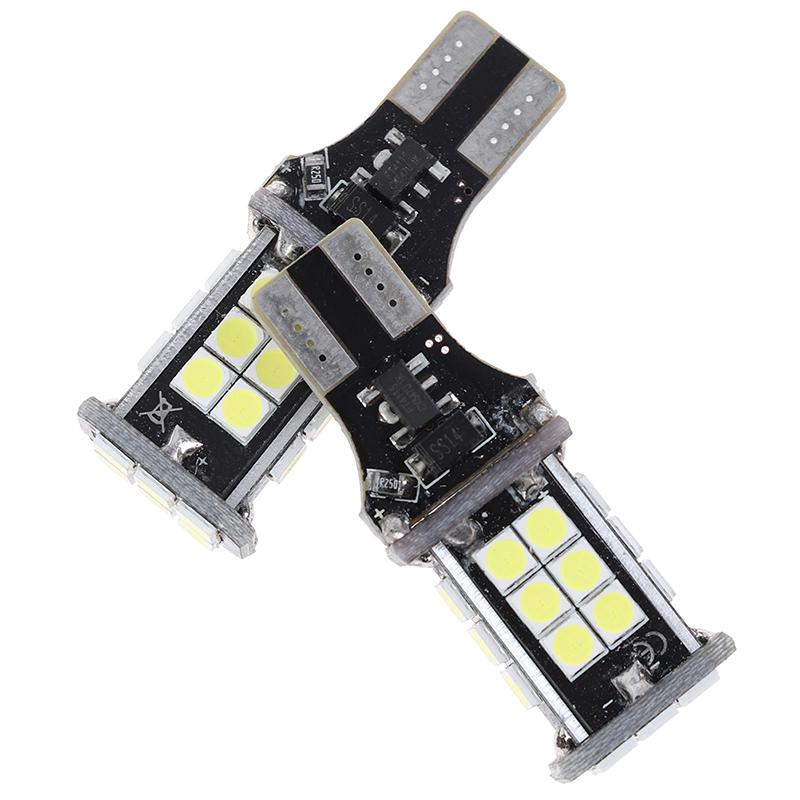 2Pcs T15 W16W 24 SMD 3030 921 912 LED Car Backup Reverse Light Bulb White
