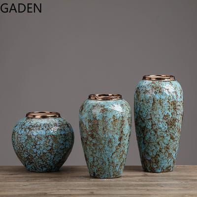 Keraamilised käsitööesemed Retro keraamilised kaunistused Dekoratsioon Põrand Suur paks vaas Savinõupott Vaas Käsitsi valmistatud kivikeraamika pott