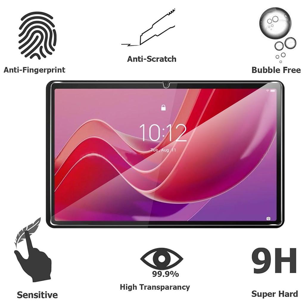 For Lenovo Tab M11/Xiaoxin Pad 11 2024 Clear TPU Tablet Case+2Pcs Tempered Glass Screen Protector