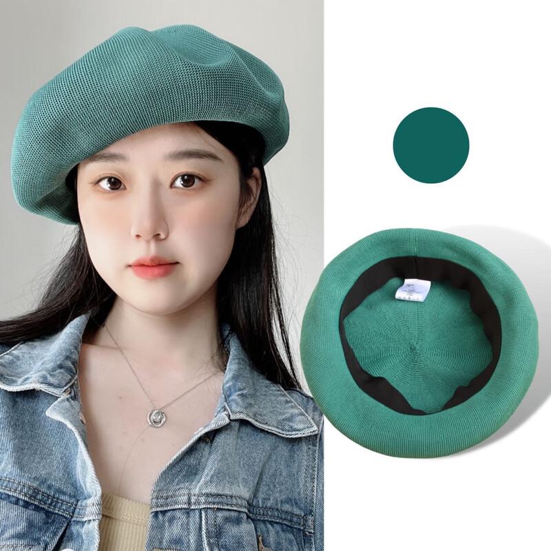 Легкая дышащая вязаная беретка 58-60cm