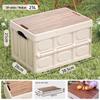 Collapsible Camping Storage Bin with Wooden Lid