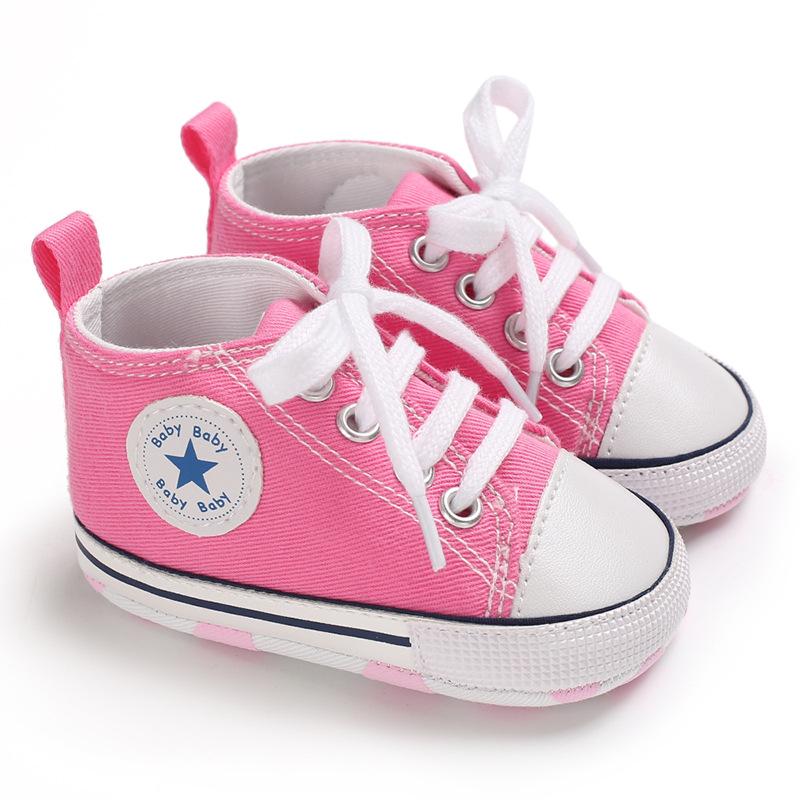 Soft Sole Star Canvas Baby Shoes, Spring/Autumn Style, for 0-1 Year Old