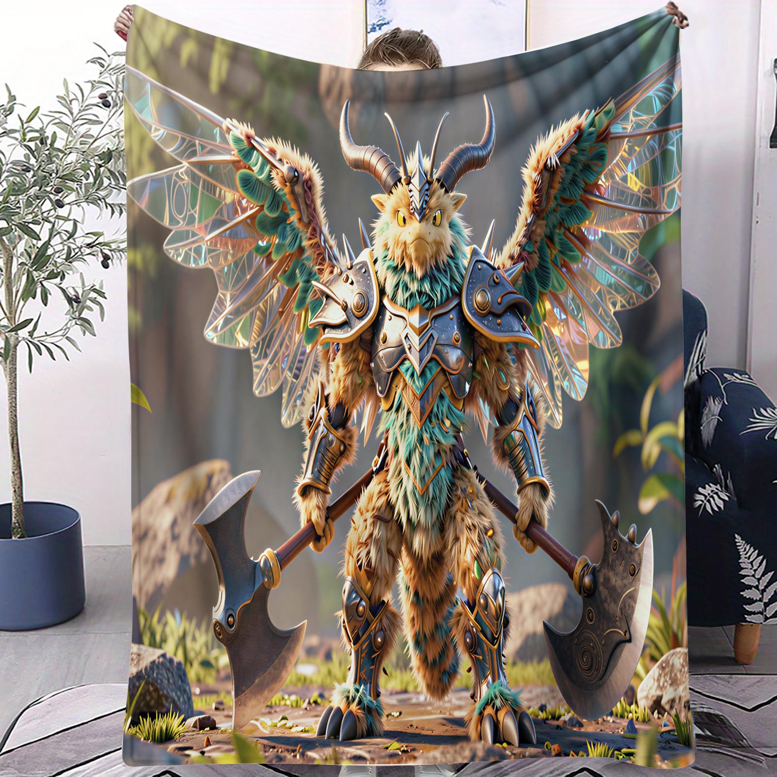 Cartoon Pikachu Theme Monster Printed Flannel Blanket For OfficeCamp Travel Multifunctional Universal Blanket Fan Gift 70x100cm