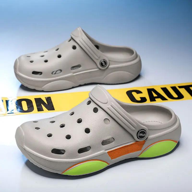 Slides Beach Hole Platform Male Slipper Comfortable Eva Low Price Rubber Designer Luxury 2025 Style Original Men's Shoe