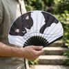 Cute Retro Folding Fan Japanese Style Cartoon Decorative Fan Shell Shape with Tassels Hand Cranked Fan Dance Performance