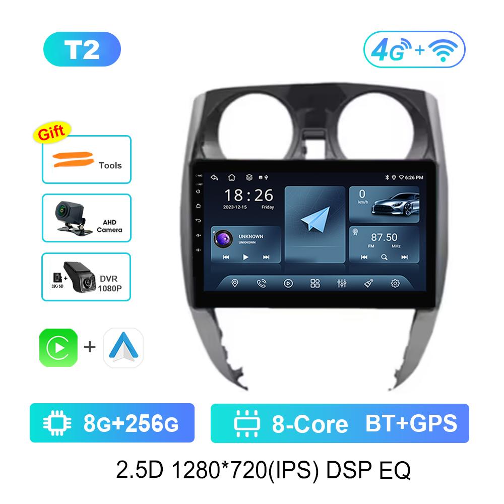 Car Radio Multimedia Player 10.1 Inch for Nissan Note 2 E12 2012 - 2021 Android OS 4G DSP Stereo Navi GPS Touch Screen Bluetooth