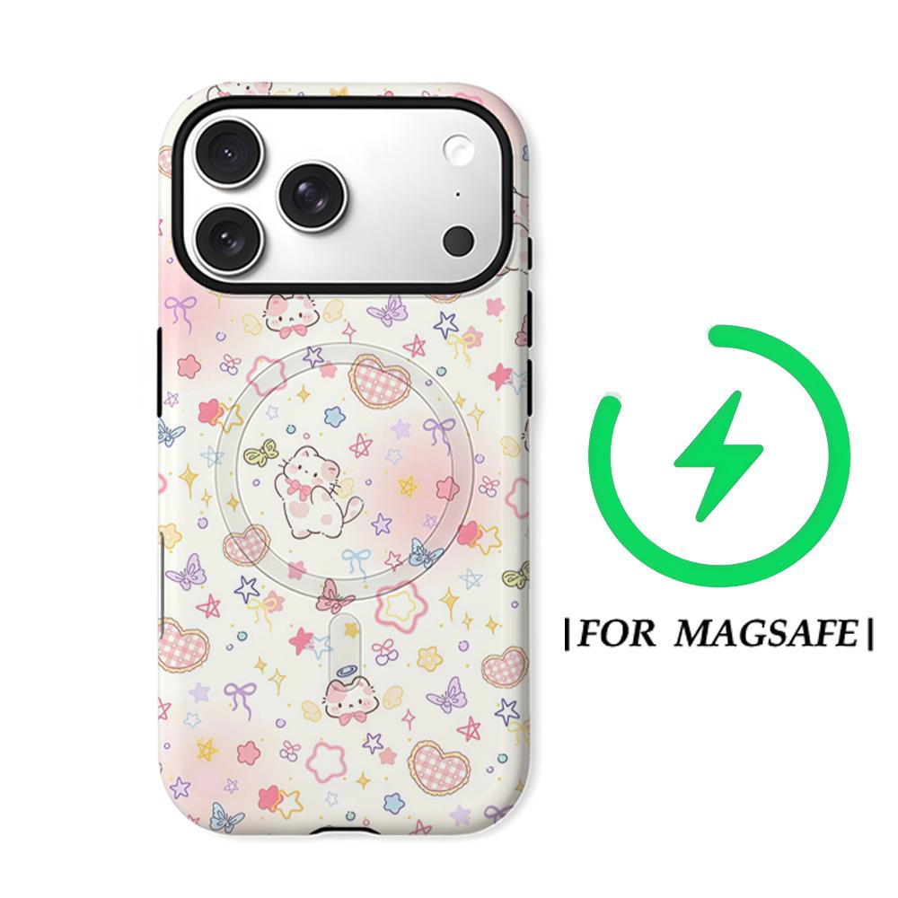 Angelic Kitten PastelsFor Magnetic Phone Case for IPhone 17 16 15 14 13 Pro Max Plus Single Double-layer Tough Case