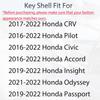 Key Fob Shell Case Replacement Fits for Honda Civic Accord CRV Pilot Passport ight Hybrid EX LX 2016 2017 2018     Keyless Entry Remote Control 5
