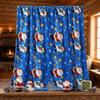 Cartoon Cute Santa Claus Christmas Blankets Snowman Reindeer Sofa Nap Blanket Tree Gifts Soft Throw Blanket Living Room