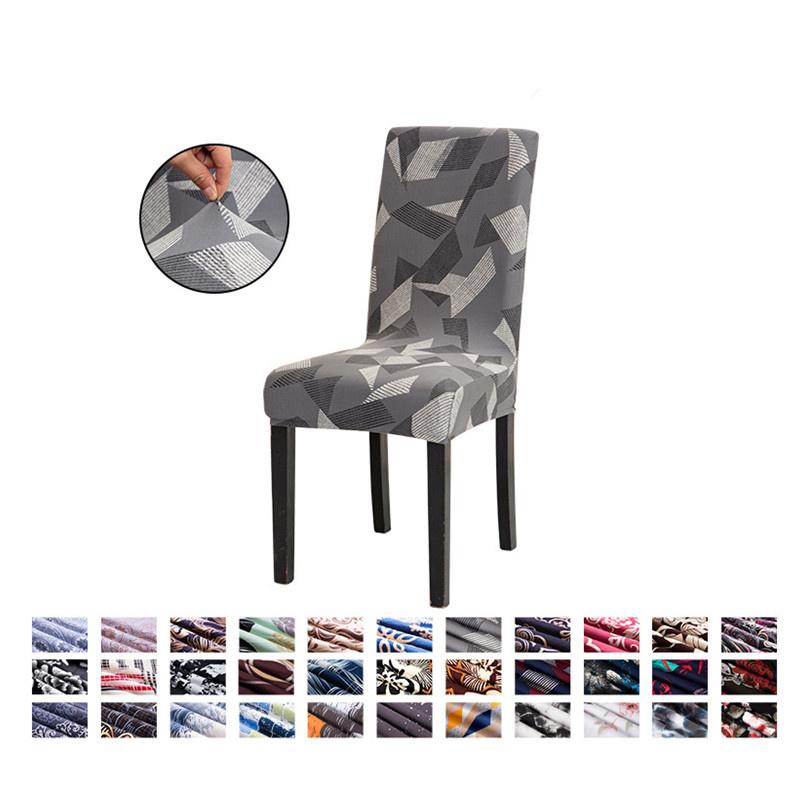 Geometry Chair Cover Dining Elastic Chair Covers Spandex Stretch Office Use Restaurant Weddings Banquet Hotel Seating Seat Covering 1pc