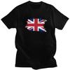 Individuelle UK Flagge T-Shirts Herren Union Jack Britisch Stolz T-Shirts Streetwear Tee Tops 100% Baumwolle Übergroßes T-Shirt Merch