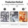 DIY 5D Pearl Bead Painting Kit with Frame Cute Fox Design Shiny Canvas Art for Bedroom Wall Decor and Gift Collection Modern Home Decor 123