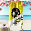 Erling Braut Haaland Print Beach Towel, Large Soft Quick Dry Towel for Beach Camping Swimming