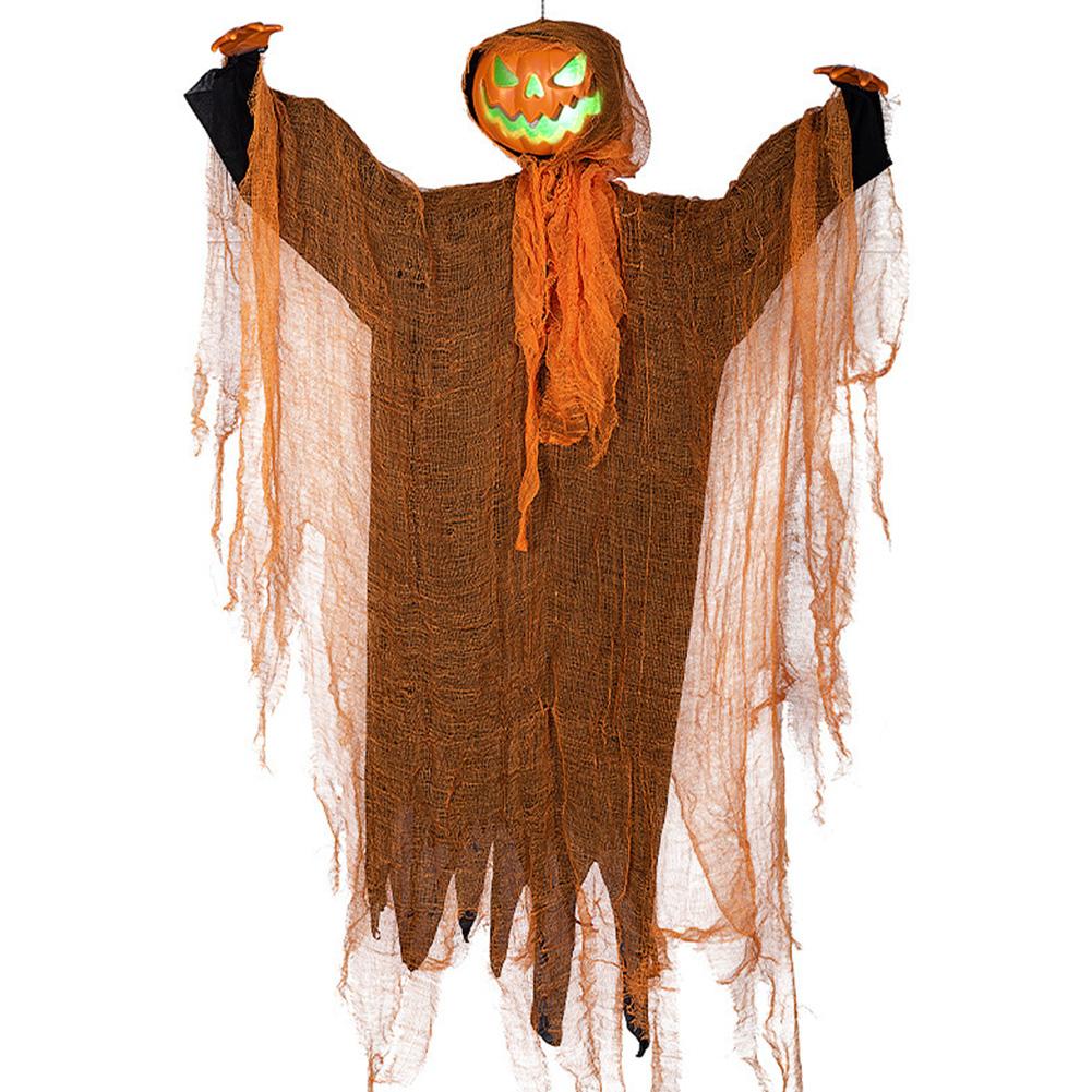 Spooky Halloween Hanging Floating Pumpkin Lights Light&Sound Pumpkin Decorations Pumpkins Ghost Lights for Indoor Outdoor Yard