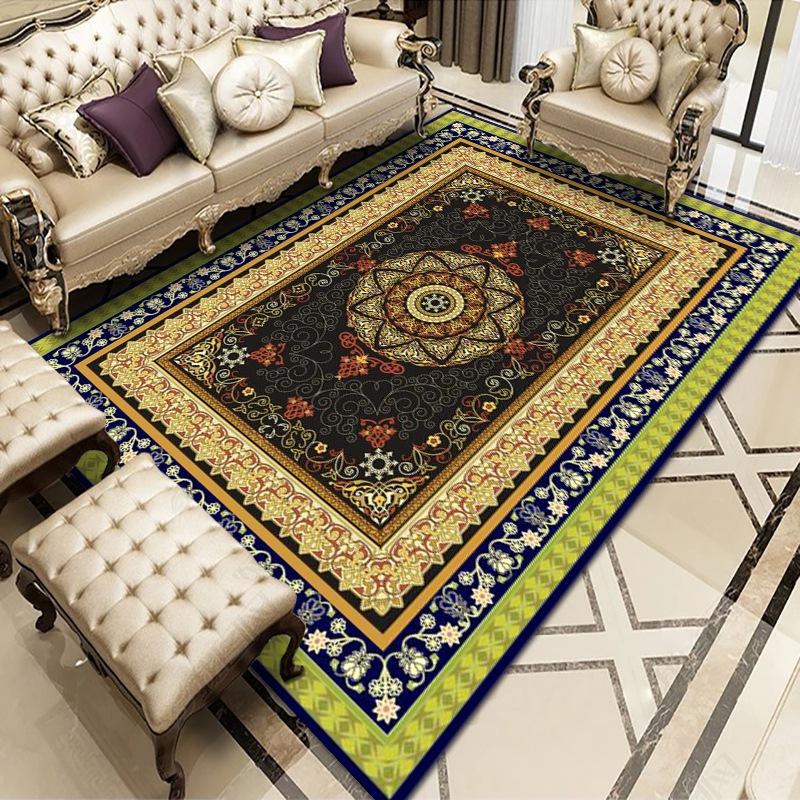 Bohemian Retro Carpet for Living Room Bedroom Mat Non-Slip Area Rug Persian Geometric Carpets Bedside Home Decoration Floor Mat