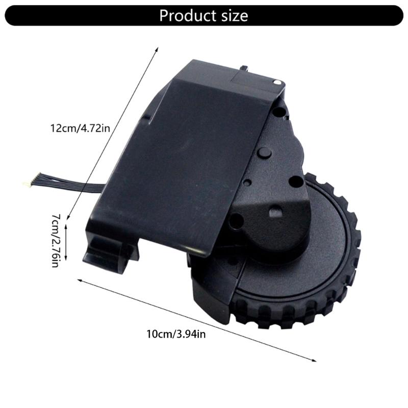 1Pair Upgraded Robot Vacuum Wheels With Spirals Hair Guard High Torque Motor Gear Vacuum Cleaner Spare Parts