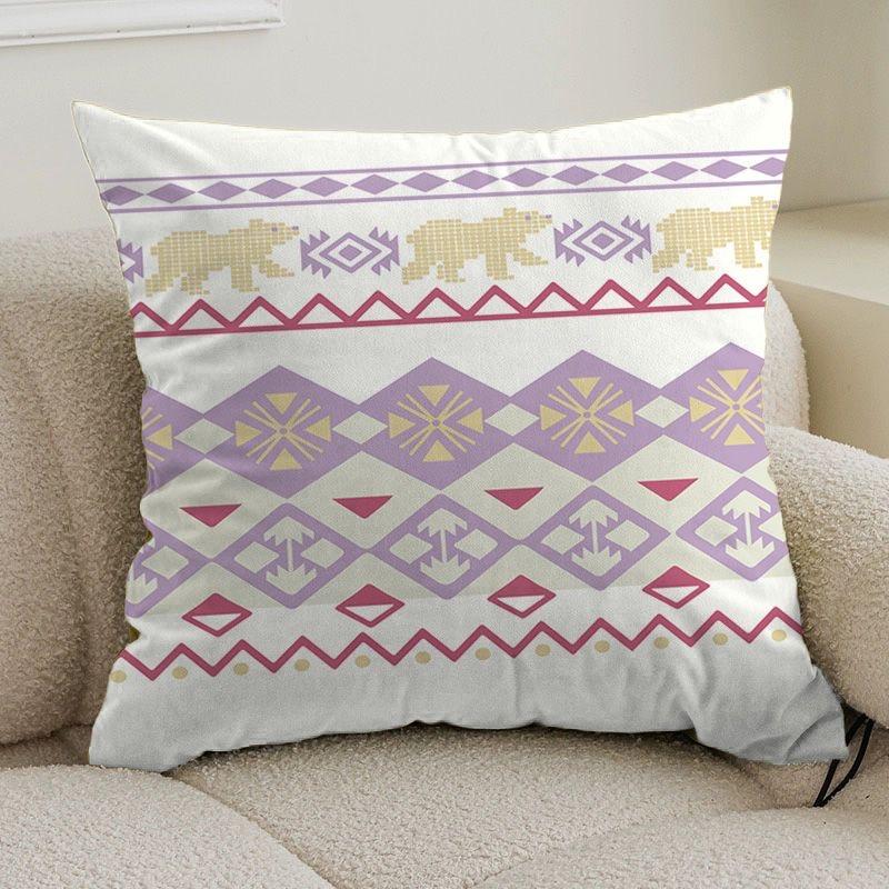 Double-sided bohemian print ethnic pillow cover sofa living room cushion cover geometric pillow square pillowcase