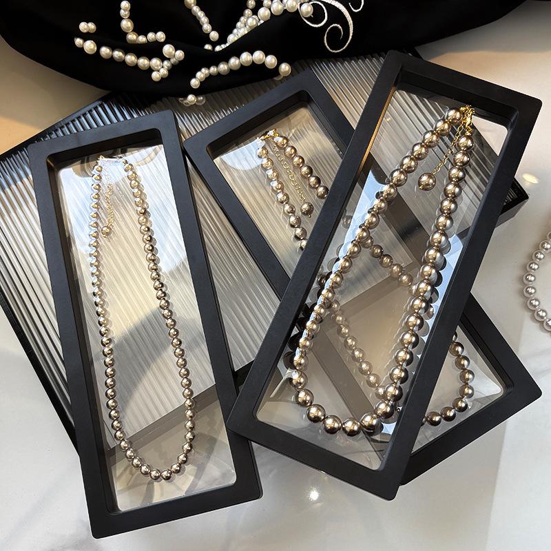 Suspension Box Sealed Film Jewelry Box Wenwan Jewelry Anti-Oxidation Stud Earrings Jewelry Necklace Display Storage Box