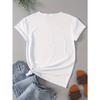 European sizes Egg Tart Design, Minimalist Print, Letters, Cartoon, Women'S Top, Casual Stylish Round Neck T-Shirt, Commuter Style