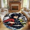 Demon Slayer Print Round Rug, Washable Floor Carpet, For Entryway Dorm Laundry Room Office Study, Home Decor Birthday Christmas Gift