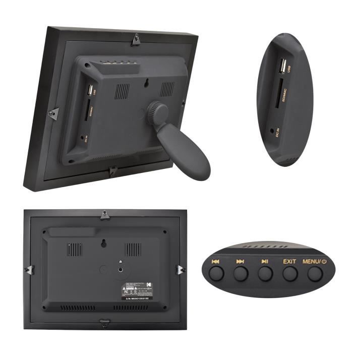 Cadre photo numérique - KODAK - 7 pouces - Diaporama automatique - Mémoire 4 Go - Noir