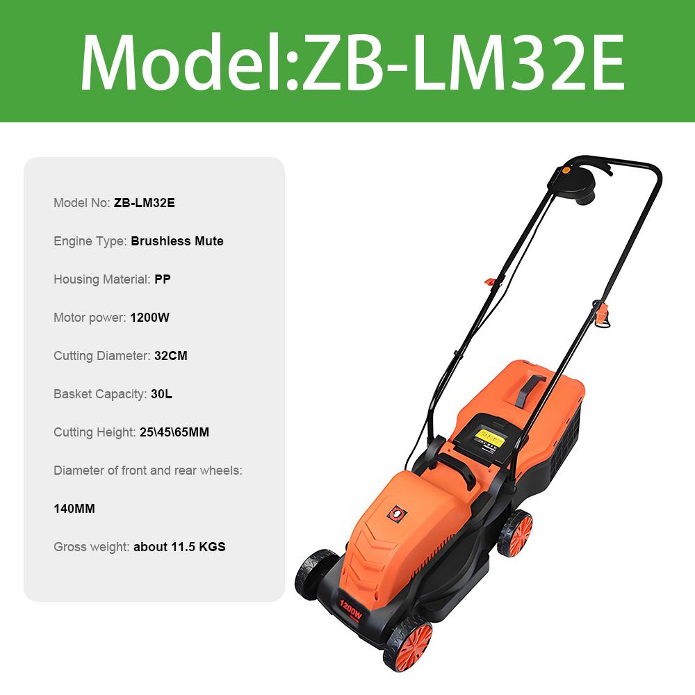 

1200W/1600W Electric Lawn Mower Garden Yard Hand Push Weeder Lawn Mower High Power Lithium Trimming and Grass Beaters Reel Mowers