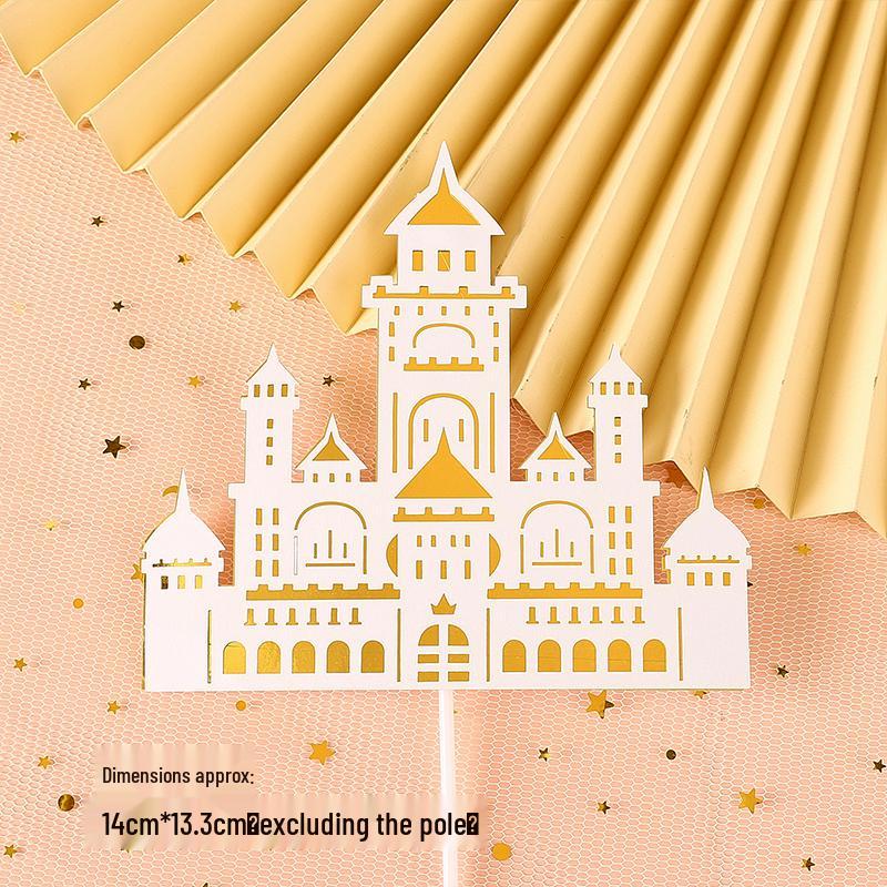 Pink & Gold Royal Birthday Cake Topper Set