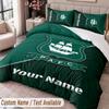 Plymouth Argyle FC Printed Bedding Set Custom Name Text 1 Duvet Cover 2 Pillowcases For Bedroom