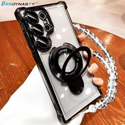 Pulseira Magnética Magsafe Case para Samsung Galaxy A56 A36 A26 A17 A07 A25 A16 A15 A14 A55 A35 A82 A52S Capa à Prova de Choque