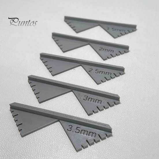 Bookbinding Alignment Tool 5Pcs/Set Corner Cutting Jigs, Binding Tools, 1.5mm 2mm Precision Supplies 2.5mm 3mm 3.5mm Plastic Measurement Rulers