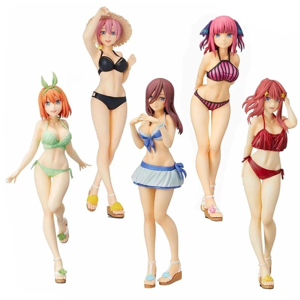 5 Toubun no Hanayome Anime Figure Nakano Ichika Nino Miku Yotsuba Itsuki PVC Statue Model Ornament Collection Toy For Fans