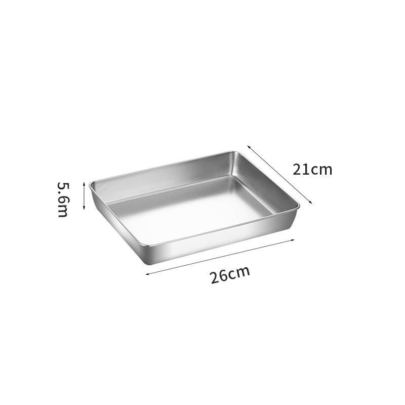 Thicken Deepen Stainless Steel Baking Tray Nonstick Bakeware Cake Bread Pans Food Fruits Storage Trays Plates Kitchen Utensils