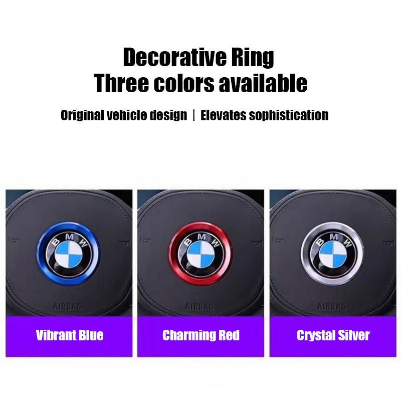 BEKV7 Car Styling Decoration Ring Steering Wheel Circle Sticker For BMW M3 M5 E36 E46 E60 E90 E92 X1 F48 X3 X5 X6 X3 E83 F25 X4 F26