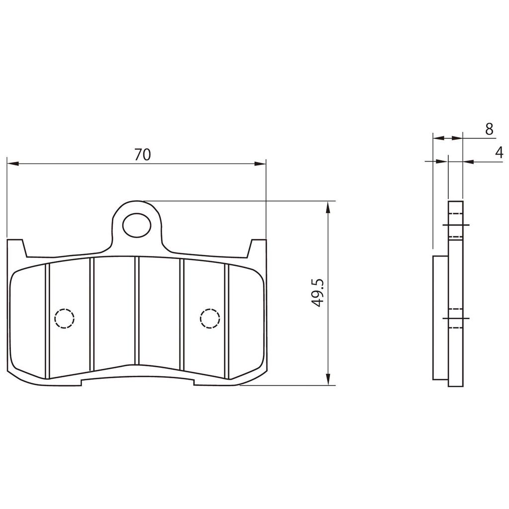 Daytona Motorcycle Brake Pads, Golden Pad X (Sintered Metal Pad), GSX-S750 (17-21), Z900 (18-19),
