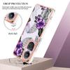 For Oppo Reno10 Pro 5G (Global) Case with IMD Marble Flower Pattern TPU Mobile Back Cover