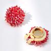 2pcs Colorful Crystal Beads Cufflinks Brass Base Button Cover Sleeve Button  Suit Accessories