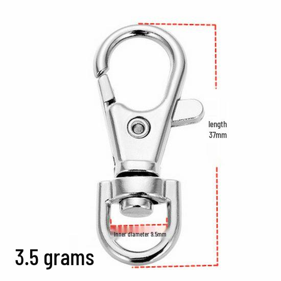 Zinc Alloy Lobster Clasp Keychain with Light Ring - DIY Jewelry Accessory